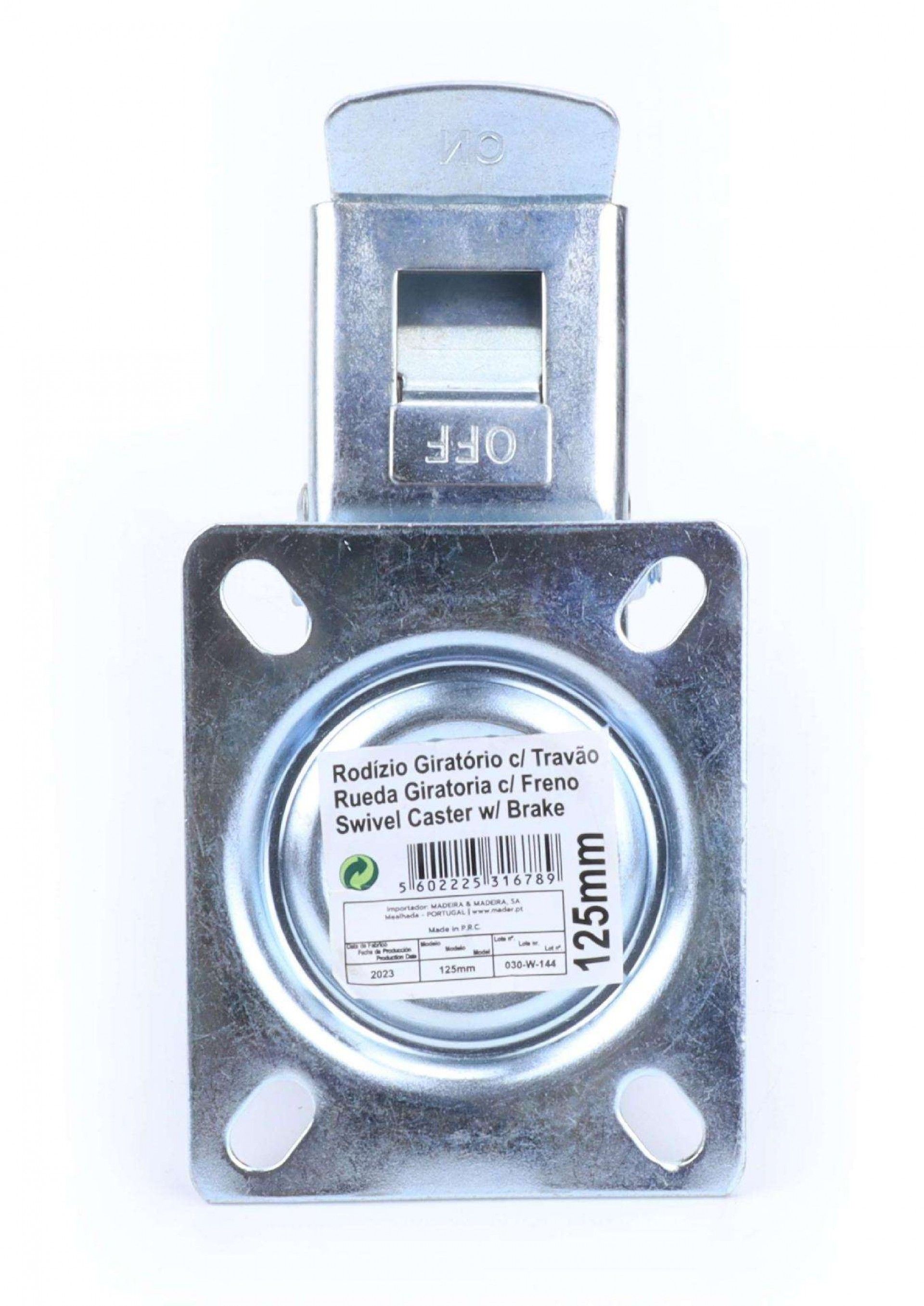Rodizio Giratório, 125mm refª 31678 MADER
