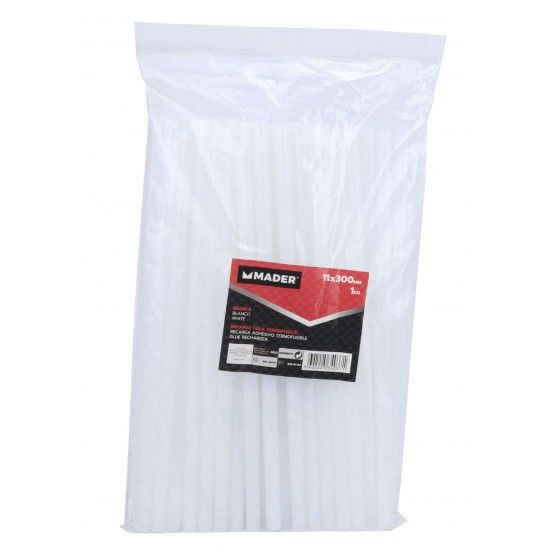 Recarga de Cola Termofusível, Branca, 11x300mm, 1Kg refª 34037 MADER Recarga de Cola Termofusível, Branca, 11x300mm, 1Kg refª 34037 MADER