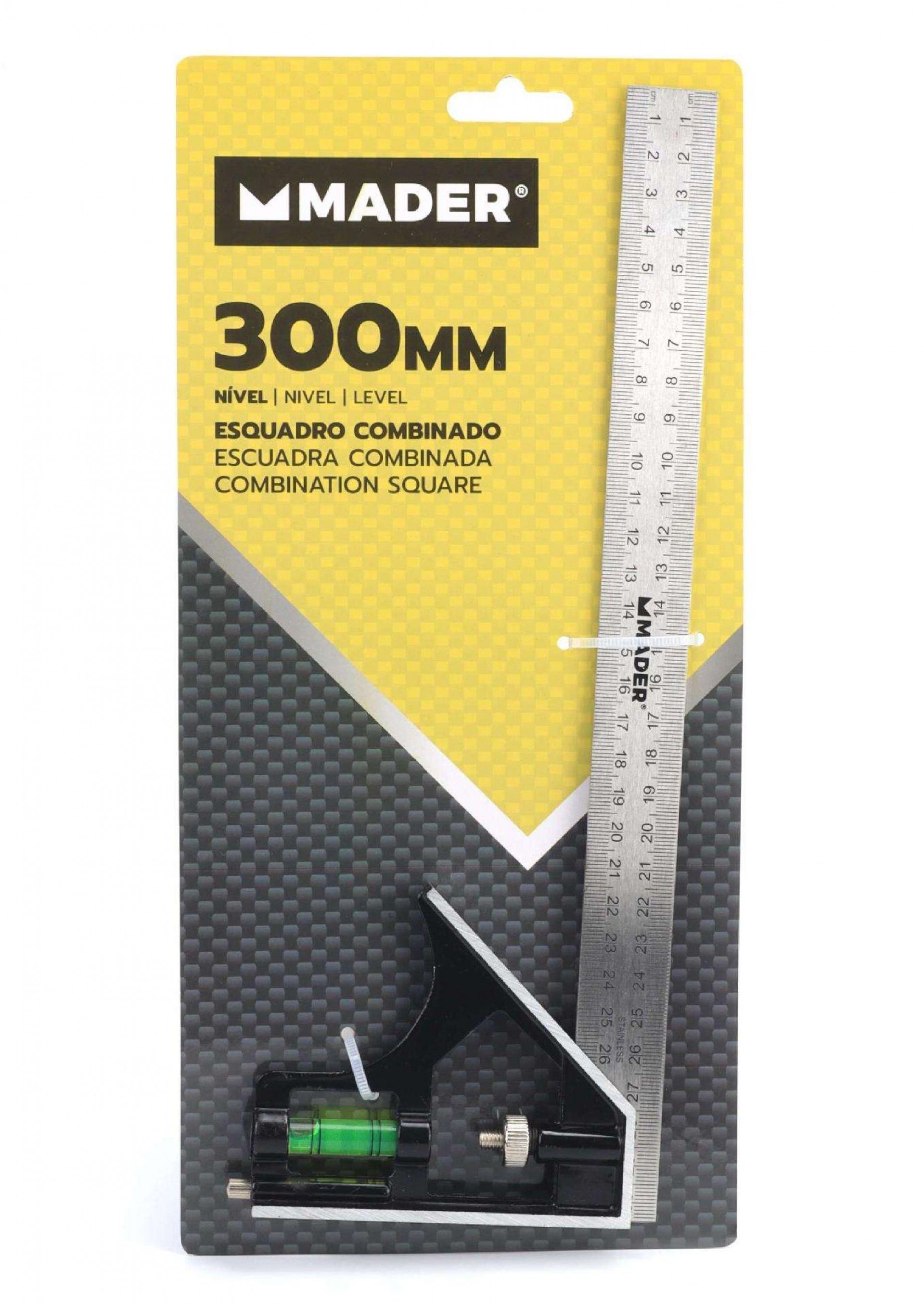 Esquadro Combinado, Nível, Graduado, 300mm refª 30514 MADER