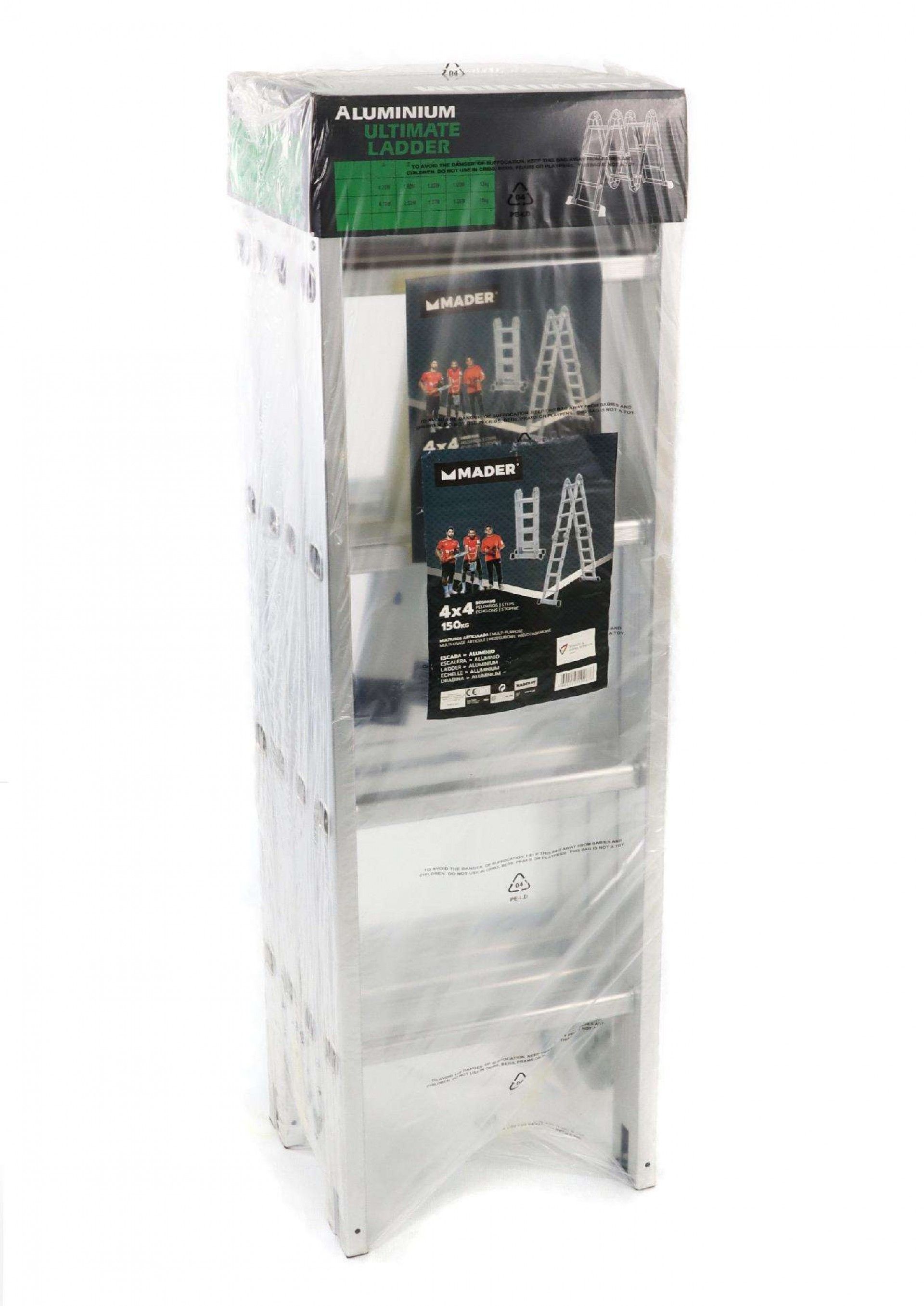 Escada Articulada Multiusos, Alumínio, 4x4D refª 10087 MADER