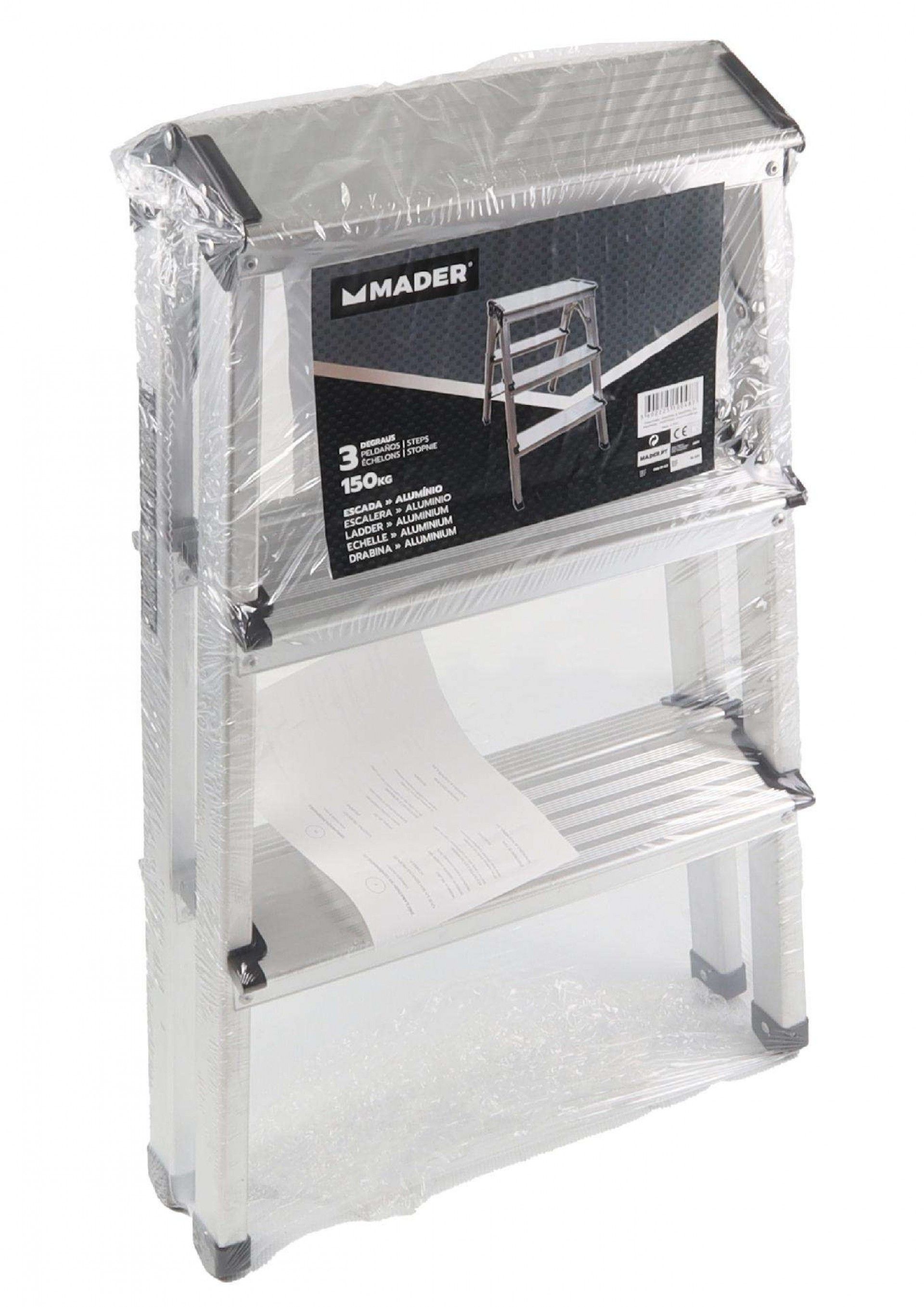 Escada MHW Alumínio 3 Degraus refª 10048 MADER