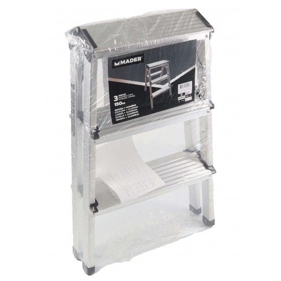 Escada MHW Alumínio 3 Degraus refª 10048 MADER Escada MHW Alumínio 3 Degraus refª 10048 MADER