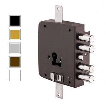 Fechadura c/fechos direita branca (p/cilindro) c/trancas refª 5070PE Rodes Fechadura c/fechos direita branca (p/cilindro) c/trancas refª 5070PE Rodes