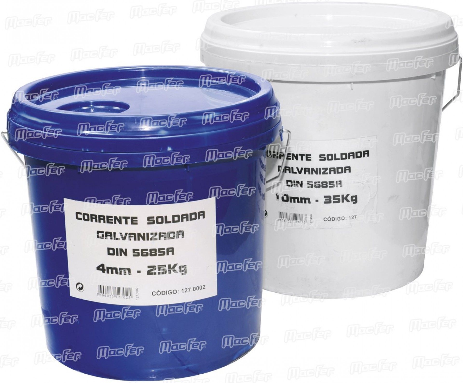 Corr. aço galv. (DIN5685A) MacFer CH5685-G 6mm (25kg) refª 127.0004 MACFER