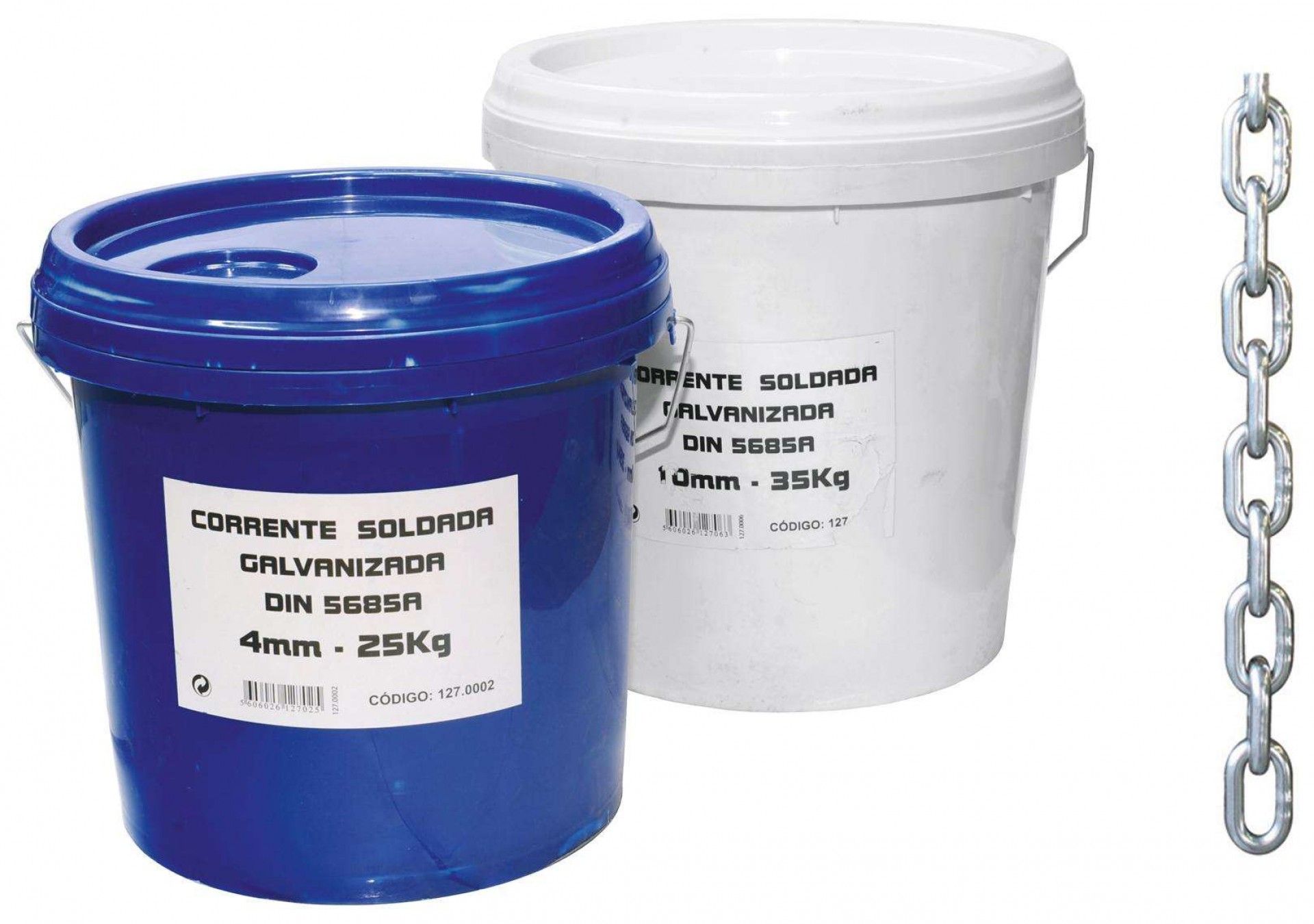 Corr. aço galv. (DIN5685A) MacFer CH5685-G 6mm (25kg) refª 127.0004 MACFER