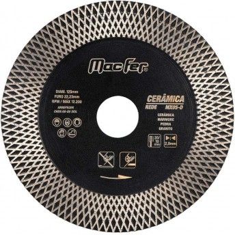 Disco diamantado Cermica Rede MX05-D 125mm x 10/20mm ref 092.0180 MACFER