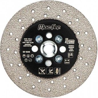 Disco diamantado VB-Stone 125mm com flange M14 ref 092.0178 MACFER