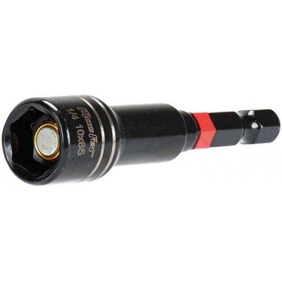 Adaptador sextavado magntico para porcas SN-L-BL 1/4" 13mm (65mm) ref 048.0016 MACFER