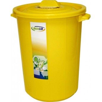 Balde Lixo, Amarelo, 45L ref 99989 MADER
