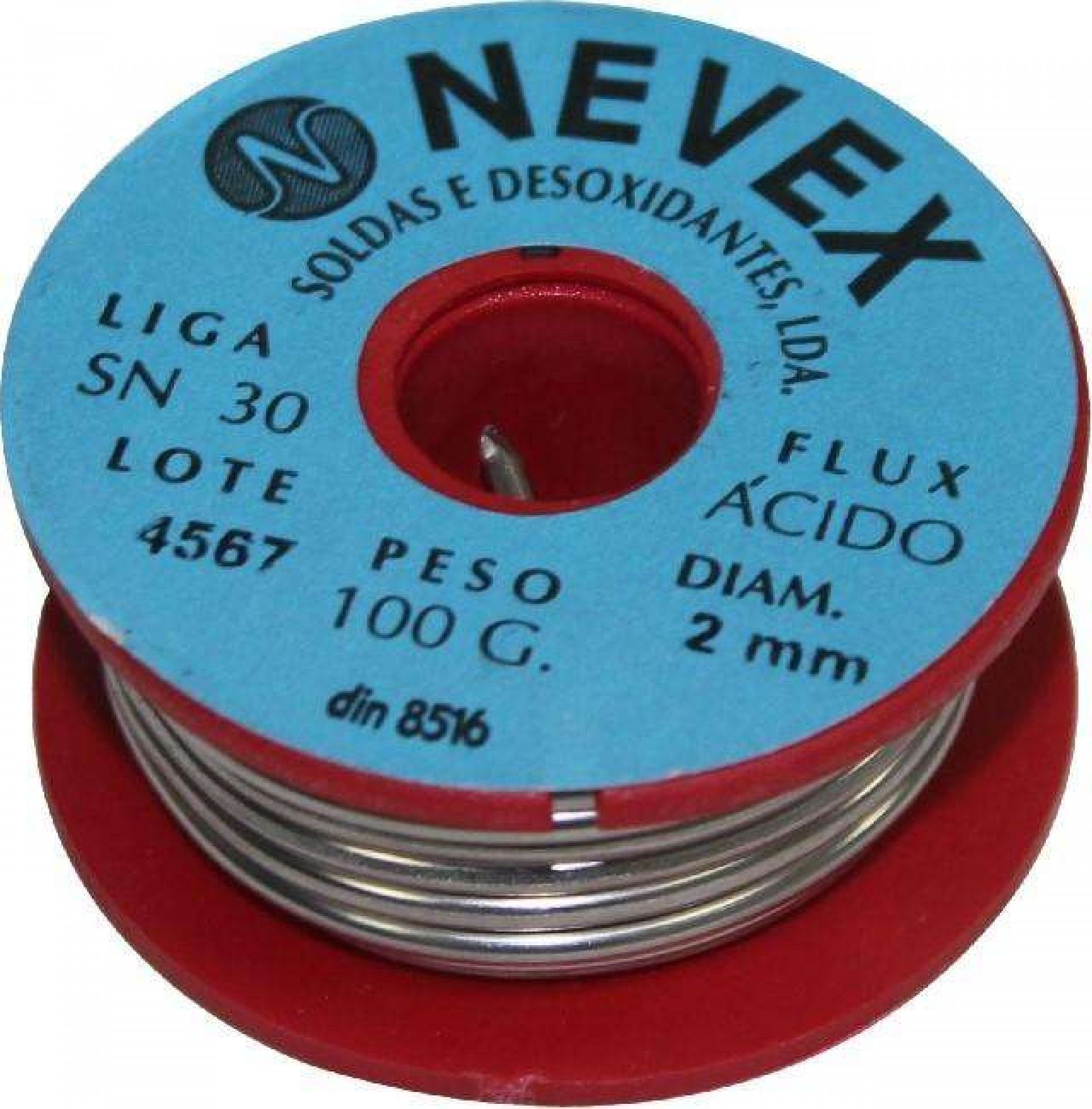 Solda » Estanho com Ácido, Ø2mm, 100g - NEVEX® refª 99071 MADER