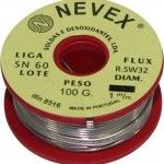 Solda, Estanho para Eletrnica, 1mm, 100g ref 99073 MADER