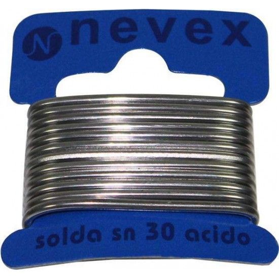 Solda  Estanho com cido, 2mm, 20g - NEVEX ref 98075 MADER