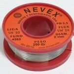 Solda  Estanho com Resina, 2mm, 250g - NEVEX ref 98067 MADER