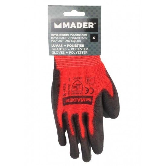 Luva de Proteo, Polister + Poliuretano, S ref 96419 MADER