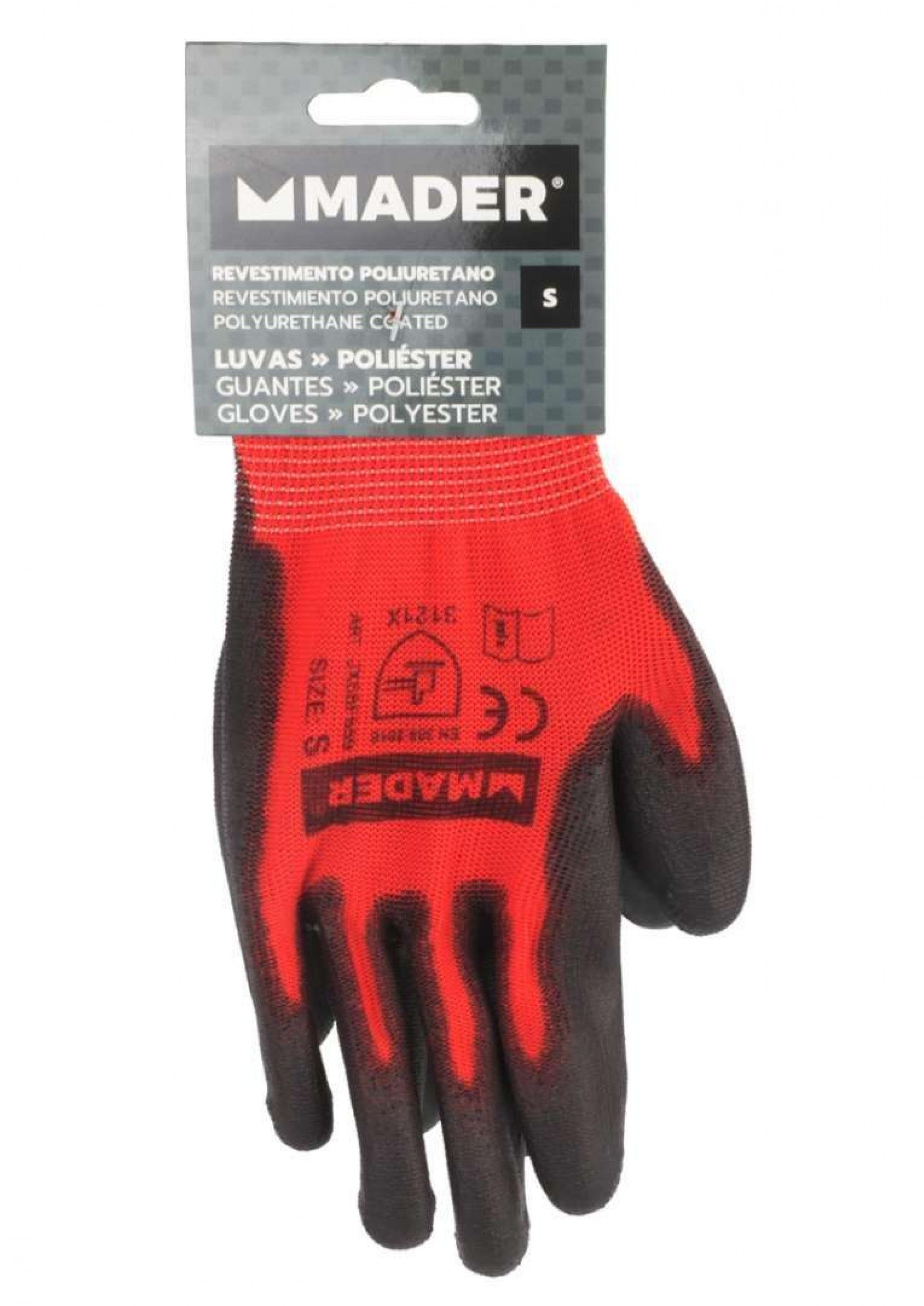 Luva de Proteção, Poliéster + Poliuretano, S refª 96419 MADER