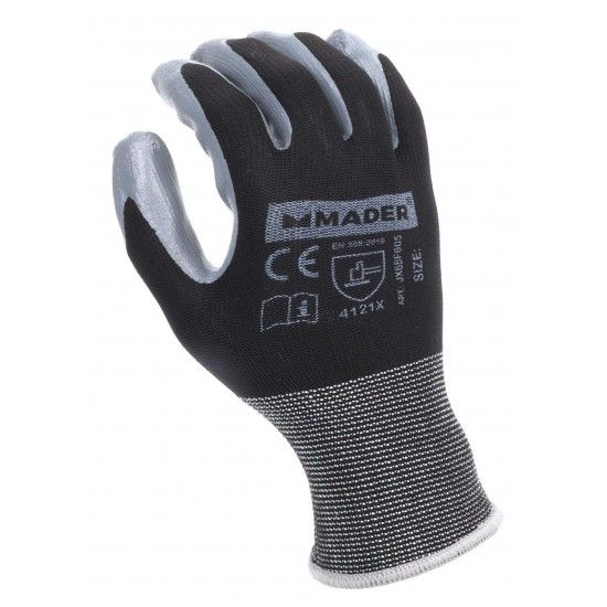 Luvas de Proteo, Polister + Nitrilo, L ref 96316 MADER