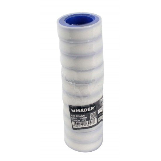 Fita Vedante Teflon, 12mmx10m, 10Un ref 96057 MADER