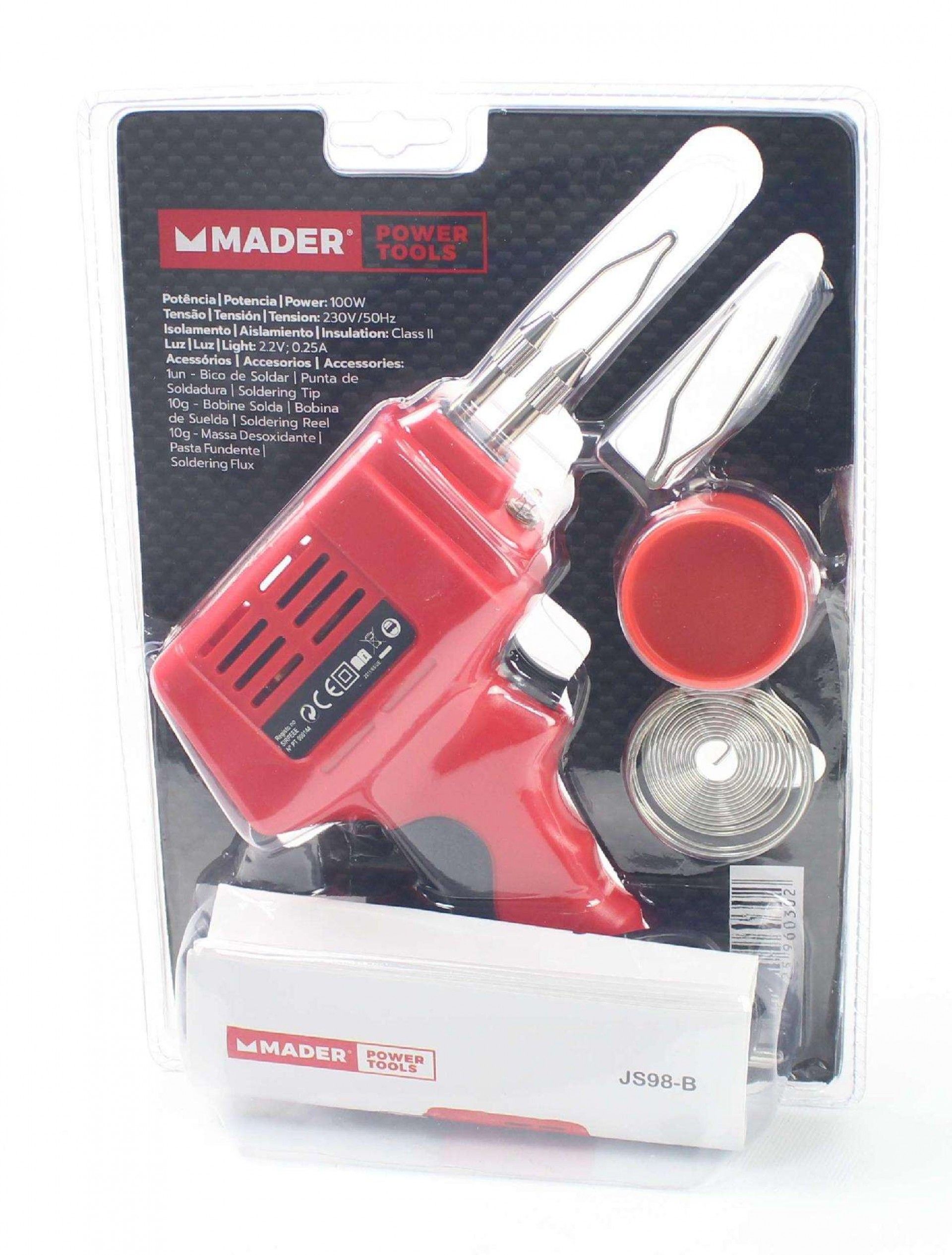 Pistola de Soldar, 100W, 4Un refª 96030 MADER
