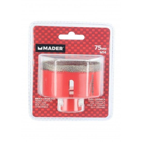 Broca Craneana para Cerâmina, Diamante, 75mm refª 95896 MADER Broca Craneana para Cerâmina, Diamante, 75mm refª 95896 MADER