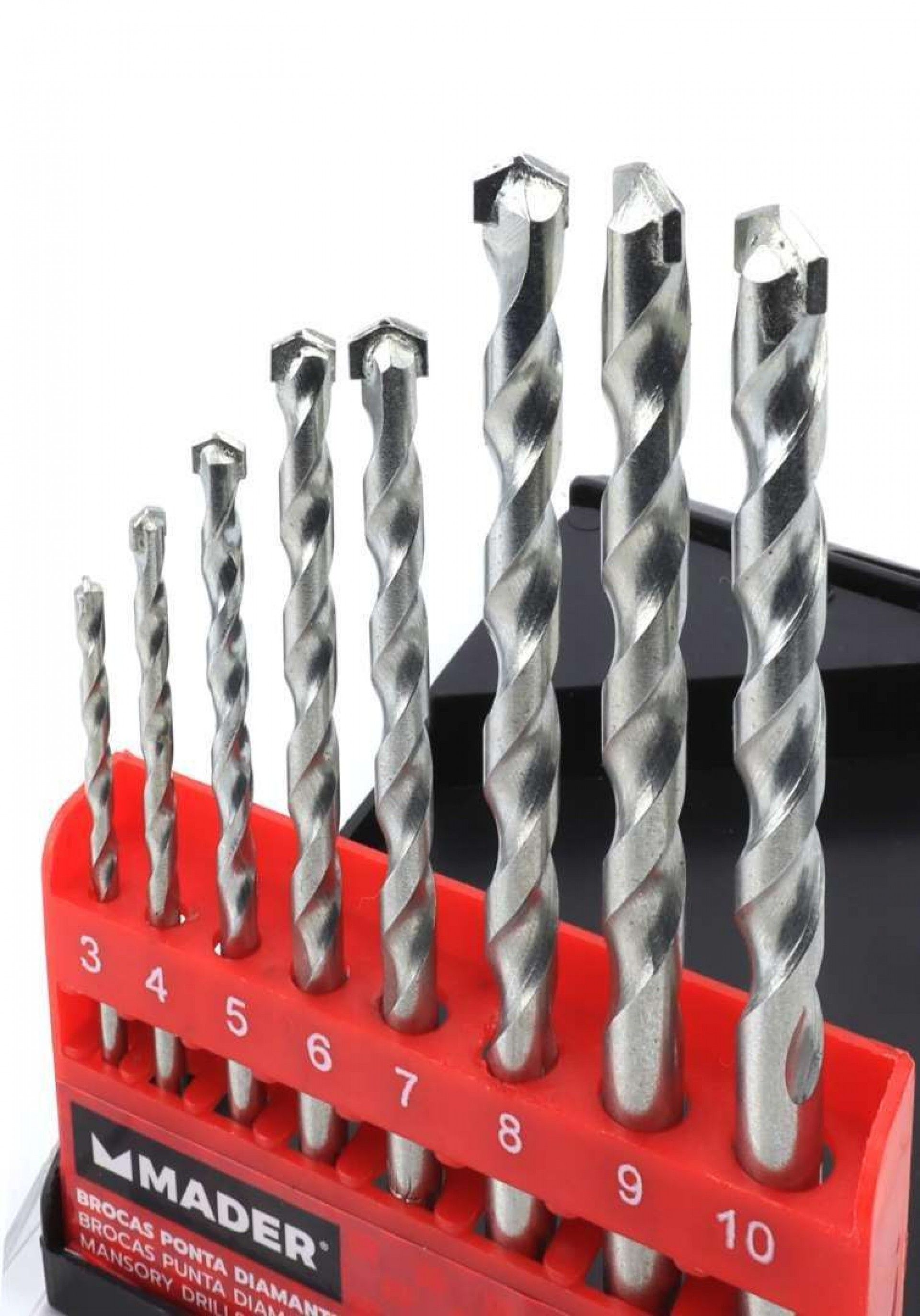Jogo Brocas Profissional, Ponta Diamante, para Betão, 8Un refª 95818 MADER