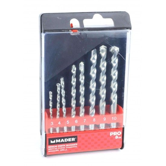 Jogo Brocas Profissional, Ponta Diamante, para Bet�o, 8Un ref� 95818 MADER