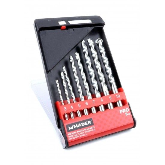 Jogo Brocas Profissional, Ponta Diamante, para Bet�o, 8Un ref� 95818 MADER