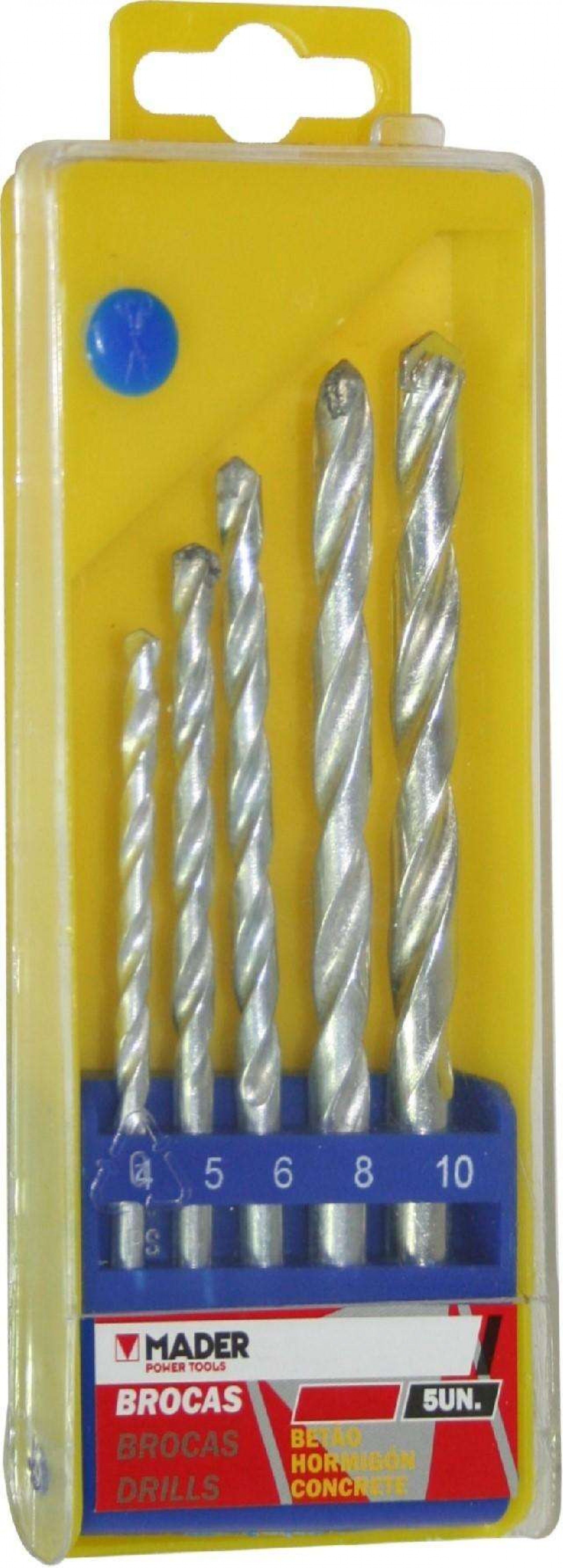 Jogo Brocas, Ponta Diamante, para Betão, 5Un refª 95815 MADER