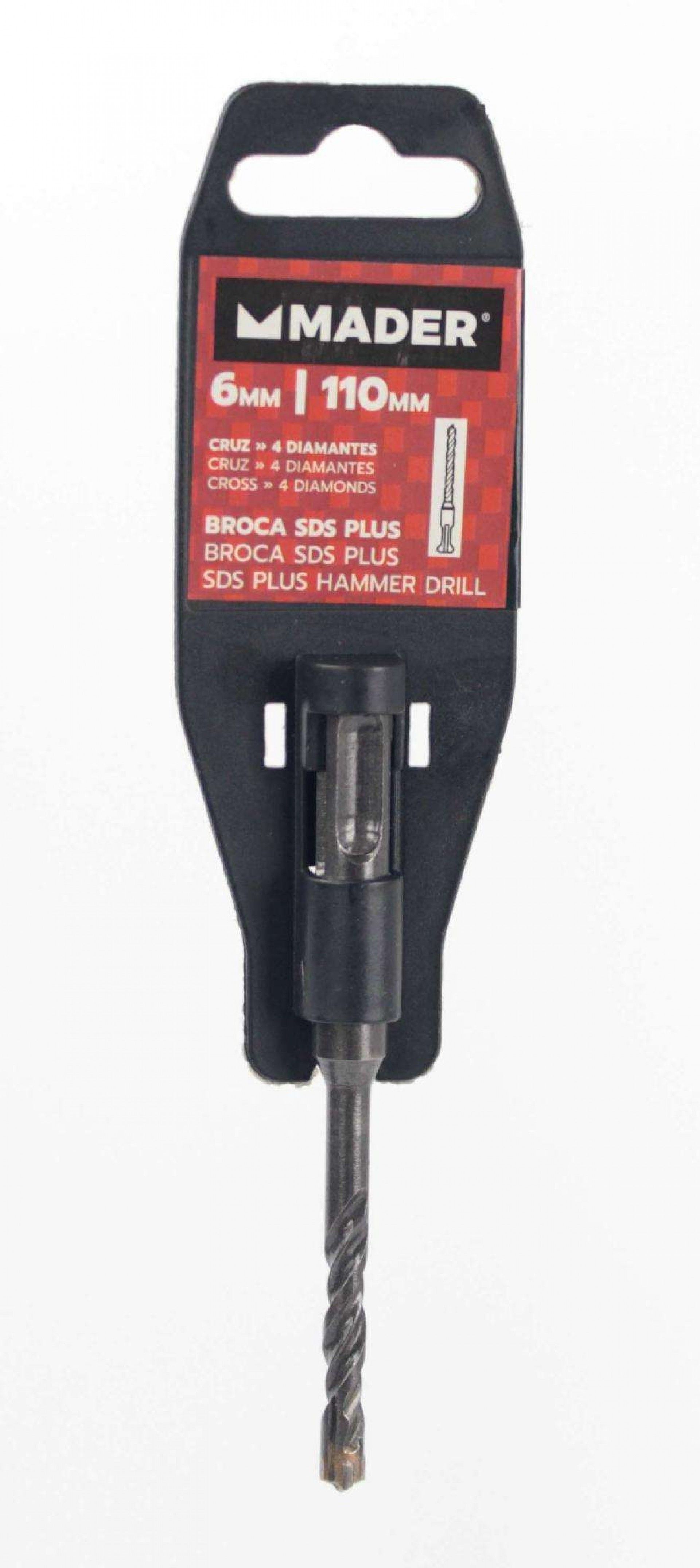 Broca SDS Plus, para Betão, Cruz, 6x110mm refª 95790 MADER
