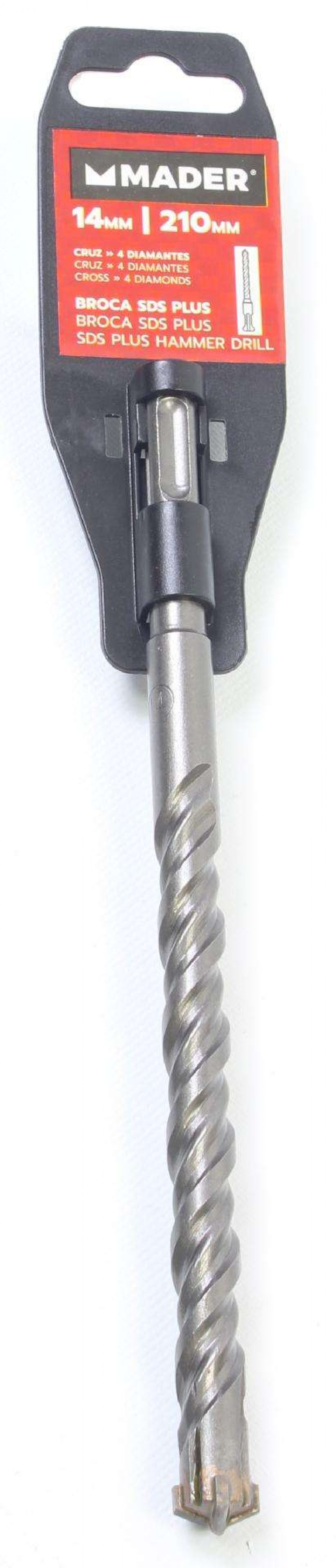 Broca SDS Plus, para Betão, Cruz, 14x210mm refª 95781 MADER