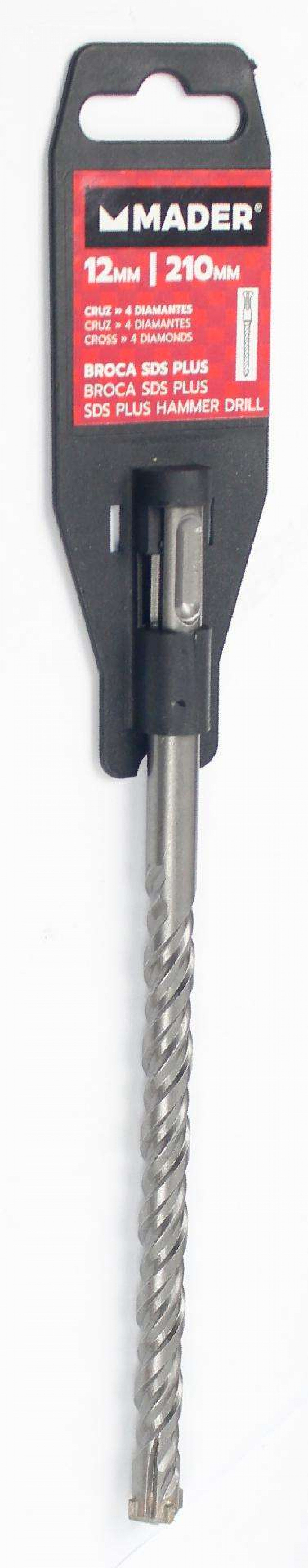 Broca Betão, SDS Plus, Cruz, 12x210mm refª 95778 MADER