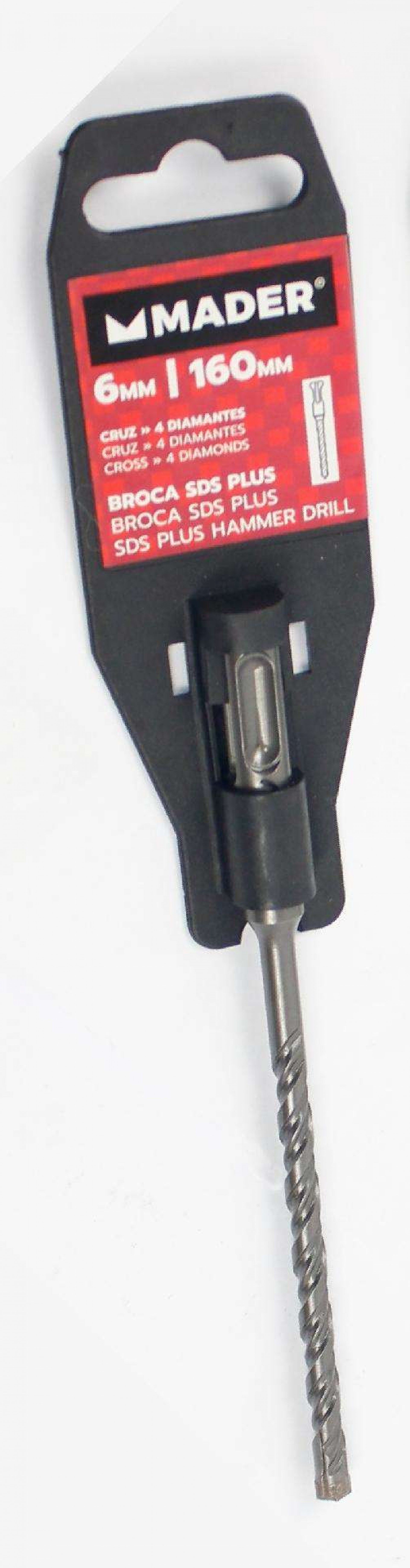 Broca Betão, SDS Plus, Cruz, 6x160mm refª 95772 MADER