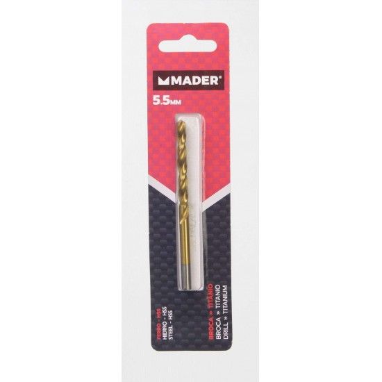 Broca HSS para Metais, Titnio, 5.5mm ref 95159 MADER
