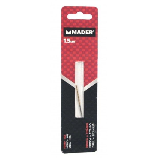 Broca HSS para Metais, Titânio, 1.5mm refª 95151 MADER Broca HSS para Metais, Titânio, 1.5mm refª 95151 MADER