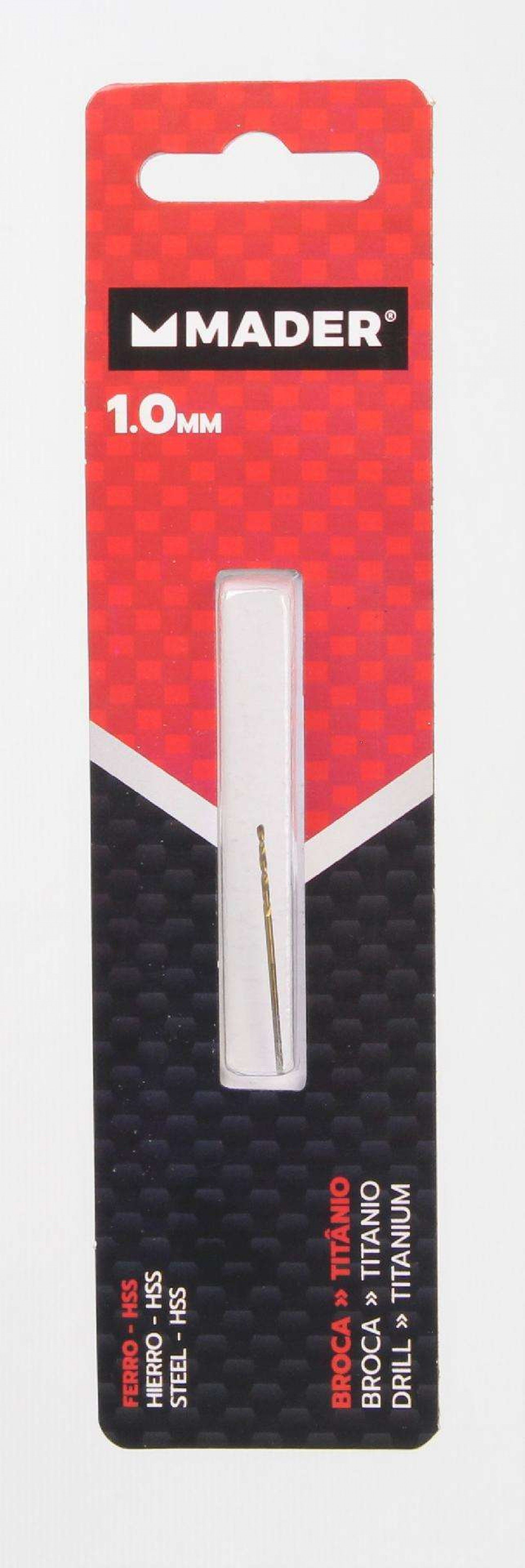 Broca HSS para Metais, 1mm refª 95150 MADER