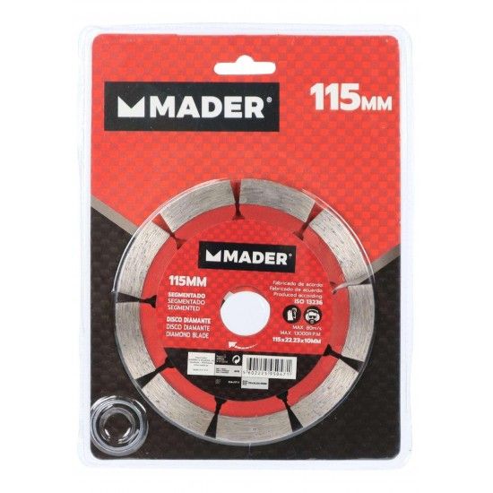 Disco Diamante, Segmentado, 115mm refª 95047 MADER Disco Diamante, Segmentado, 115mm refª 95047 MADER