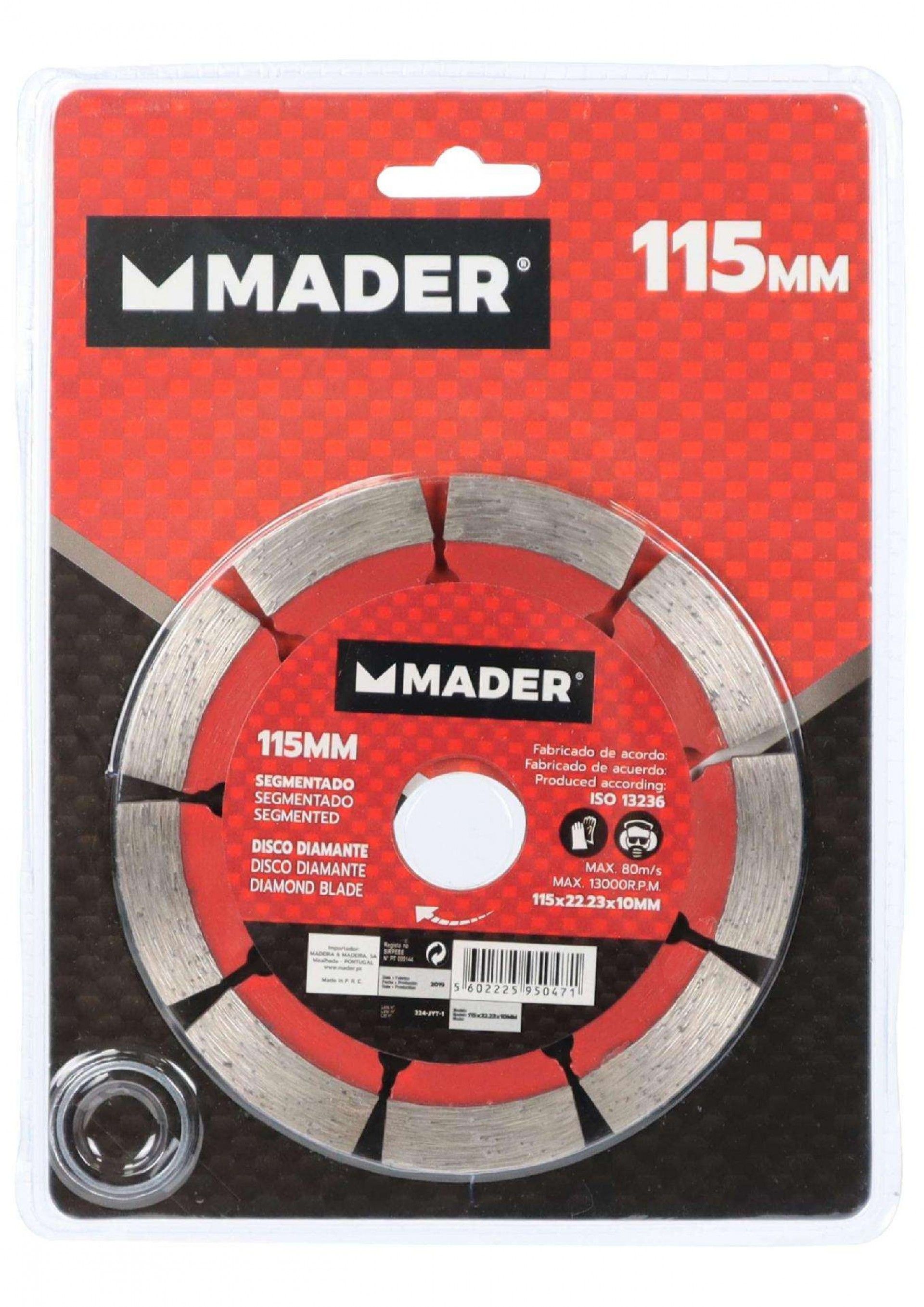 Disco Diamante, Segmentado, 115mm refª 95047 MADER