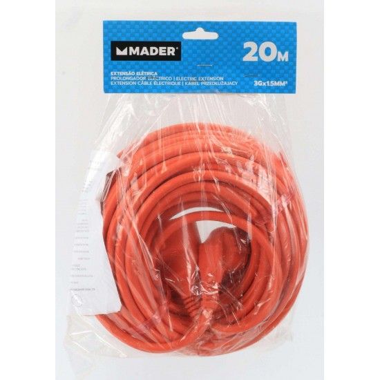 Extenso de Fio Elctrico, Exterior, 20m ref 90677 MADER