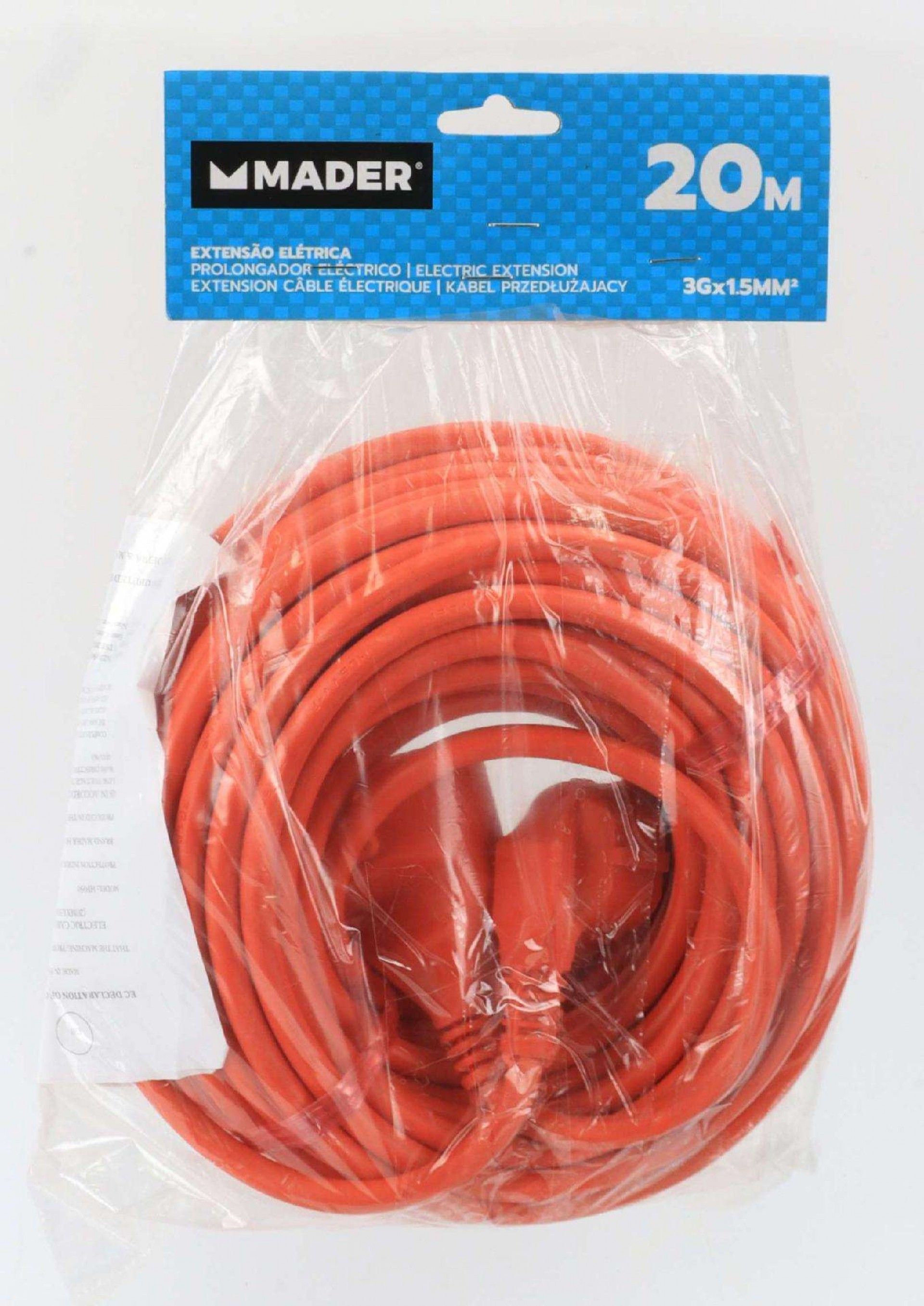 Extensão de Fio Eléctrico, Exterior, 20m refª 90677 MADER