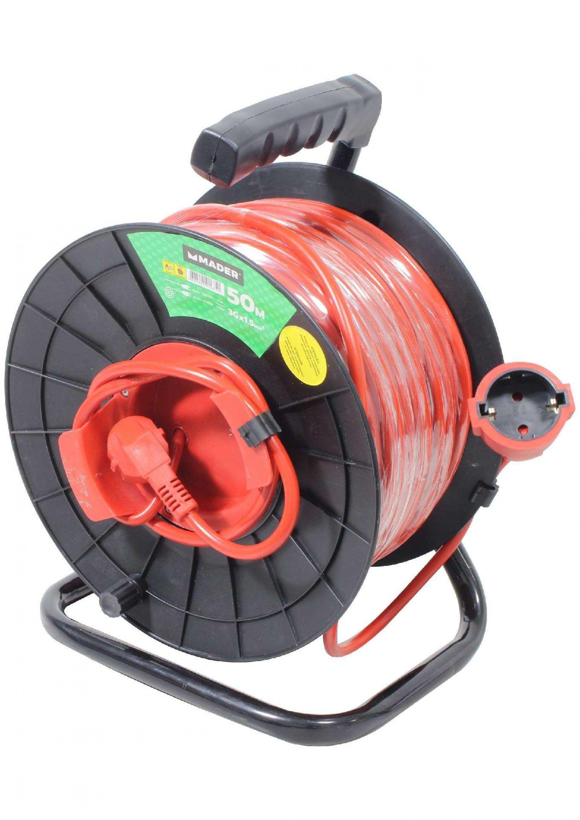 Extensão Elétrica, com Enrolador, 50m, Exterior refª 90675 MADER