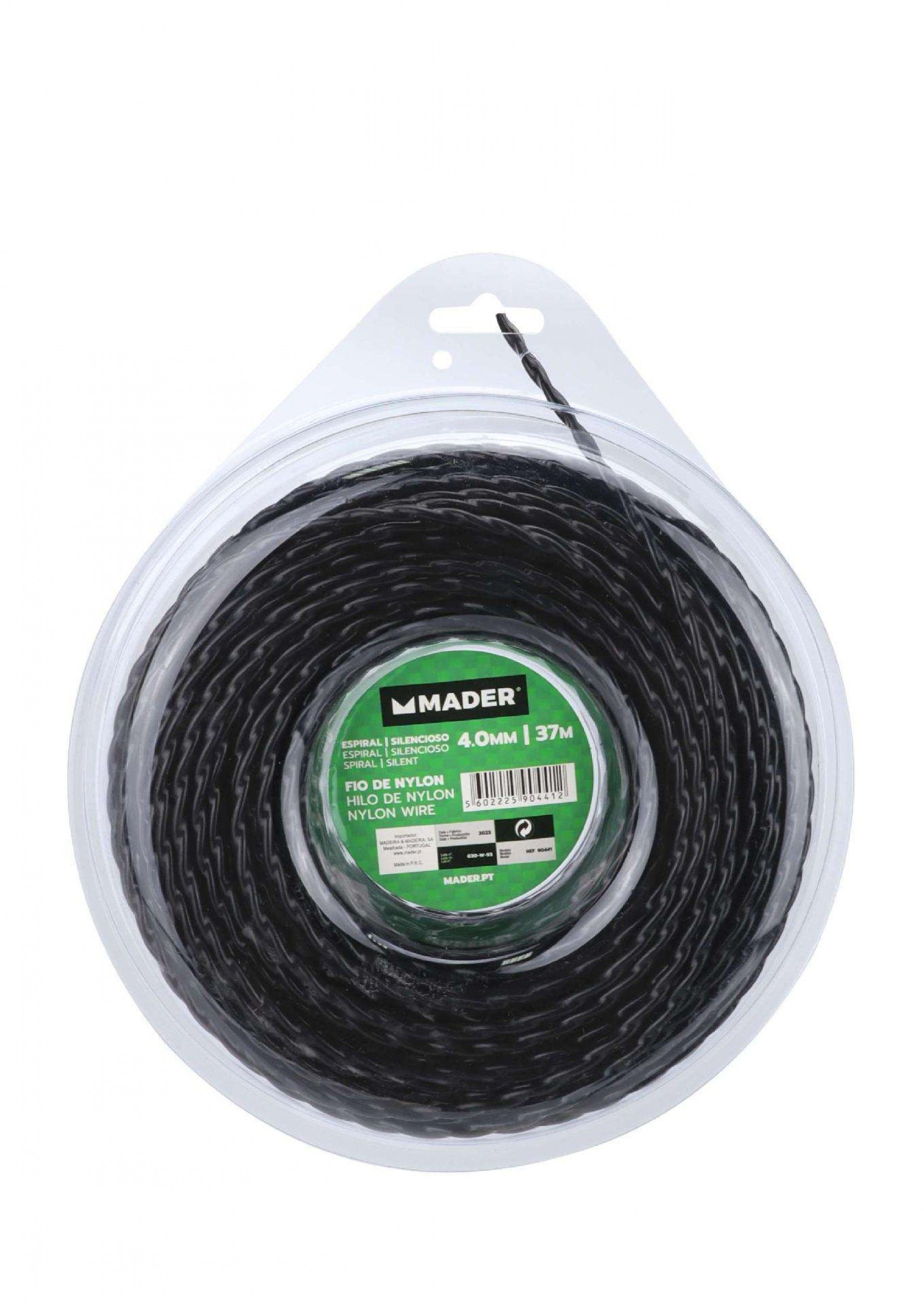 Fio de Nylon, Espiral, 4.0mm, 37m refª 90441 MADER