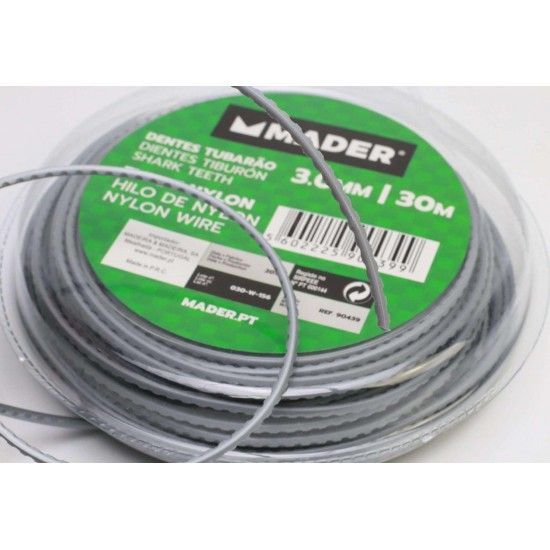Fio de Nylon, Dentes Tubar�o, 3mmx30m ref� 90439 MADER
