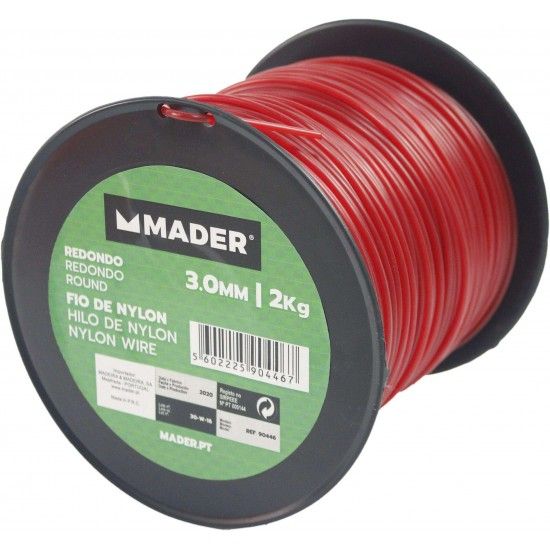 Fio de Nylon, Redondo, 3mm, 246m ref 90446 MADER