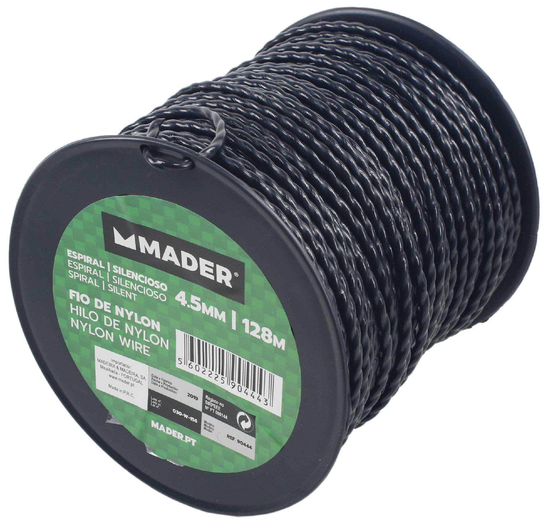 Fio de Nylon, Espiral, 4.5mm, 128m refª 90444 MADER