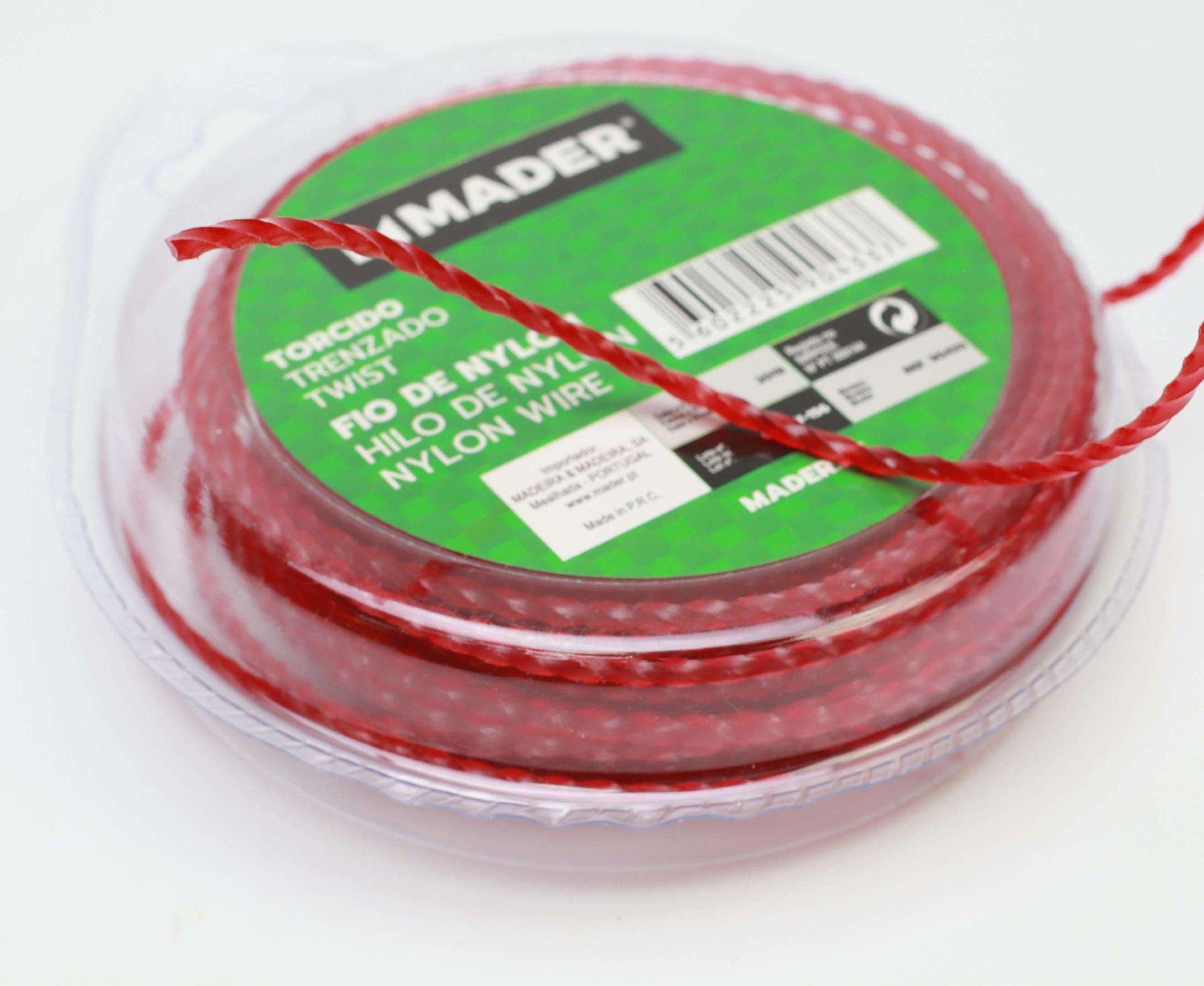 Fio de Nylon, Torcido, 2.4mm, 15m refª 90432 MADER