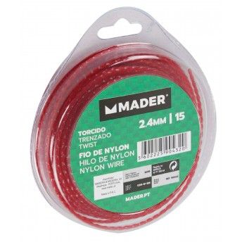 Fio de Nylon, Torcido, 2.4mm, 15m ref 90432 MADER