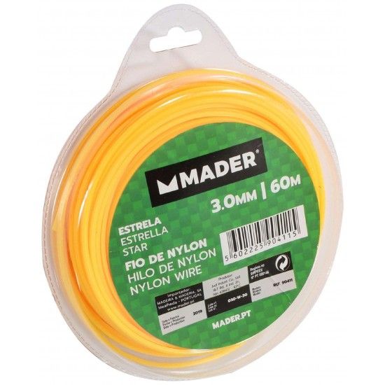 Fio de Nylon, Estrela, 3mm, 60m ref 90411 MADER