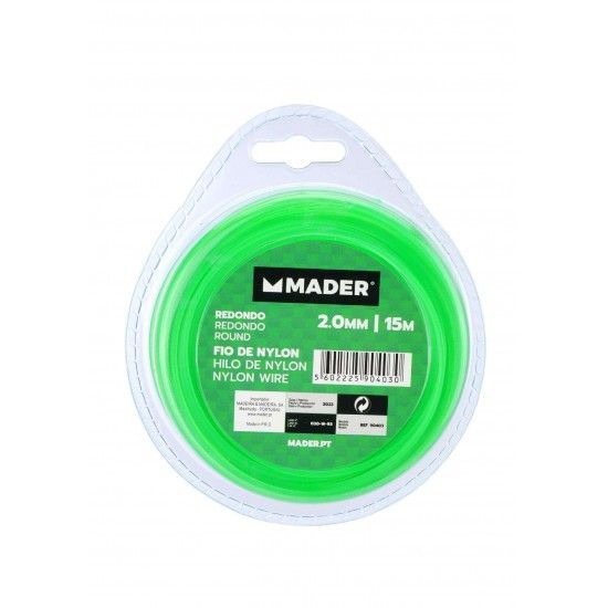 Fio de Nylon, Redondo, 2mm, 15m ref� 90403 MADER