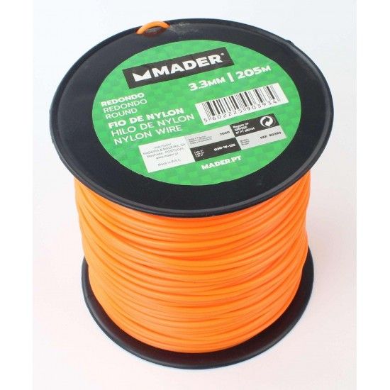 Fio Nylon Redondo, 3.3mmx205m ref 90393 MADER