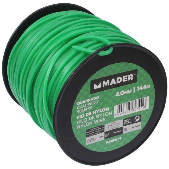 Fio de Nylon, Quadrado, 4mm, 144m ref 90391 MADER