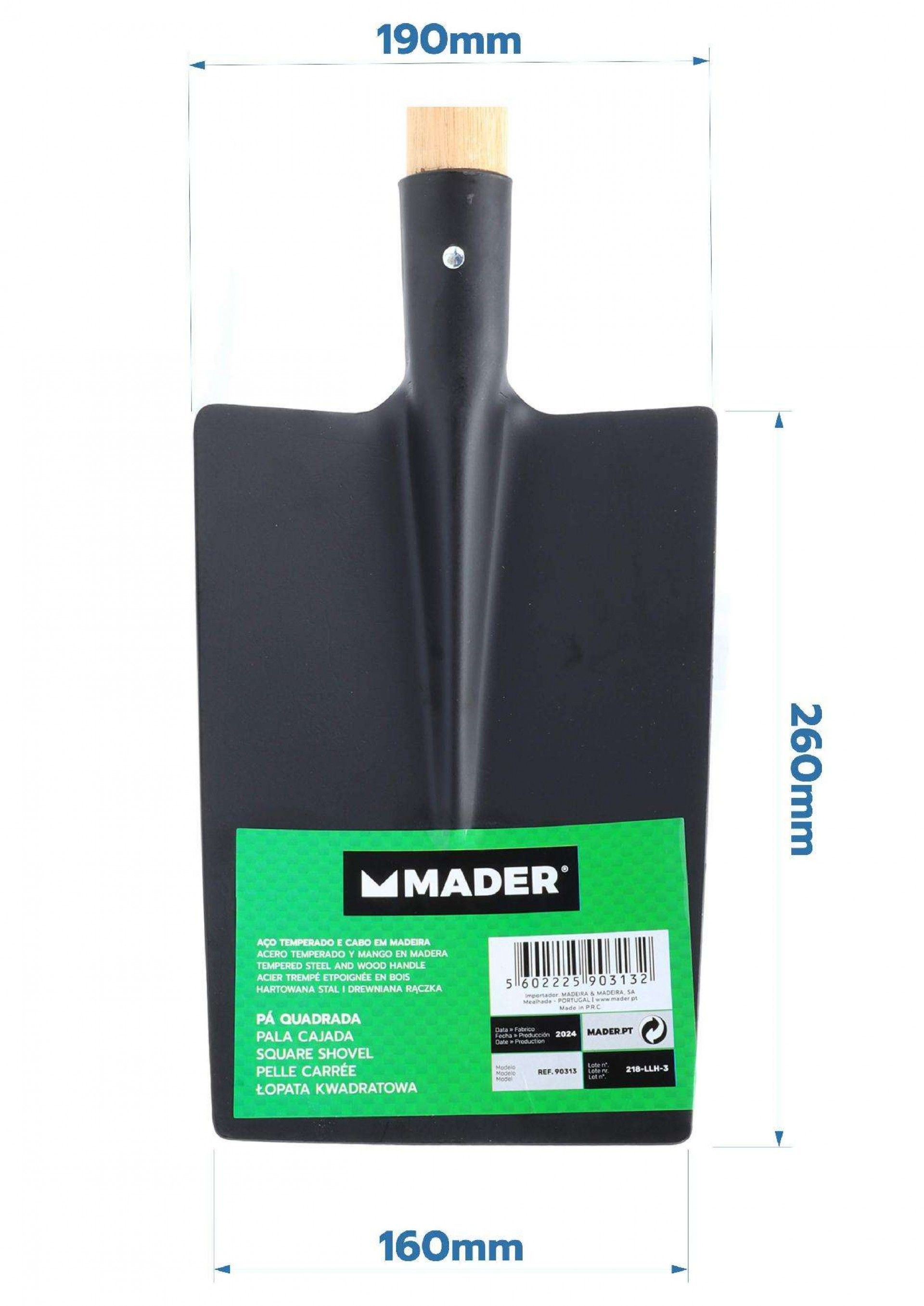 Pá Quadrada, 156cm refª 90313 MADER
